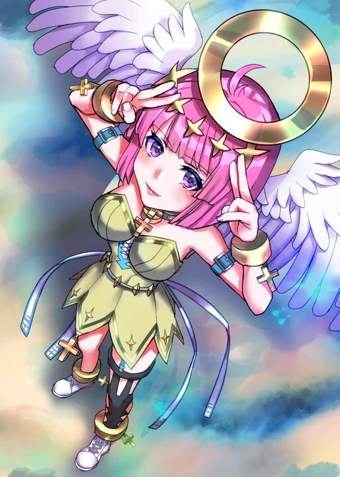 神さまーヴイ#イラスト #天使 #angel  #イフディエル 