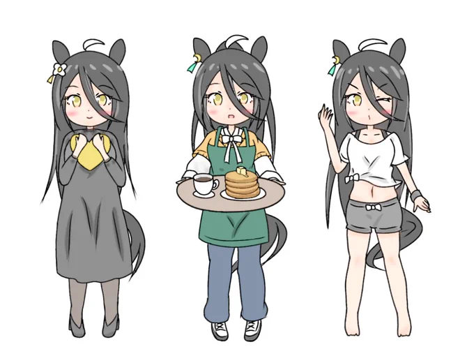 ここ最近の公式供給が素晴らしかったので全部描きました#ウマ娘#マンハッタンカフェ 