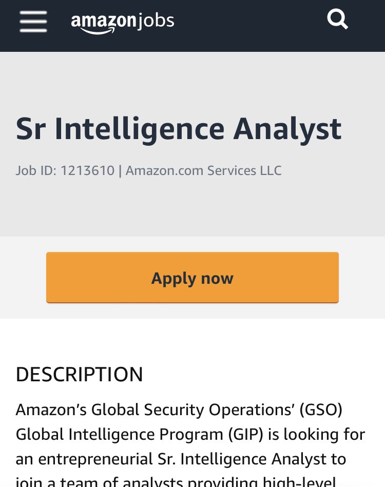 AmazonMQY1's tweet photo. Amazon deleted its job posting (after it was exposed) for a role designed to help identify “topics of importance to Amazon,” including “hate groups,” “terrorism” and “organized labor.”

Amazon would rather spend money crushing unions than pay its workforce fairly. https://t.co/xWgUhCBe4b