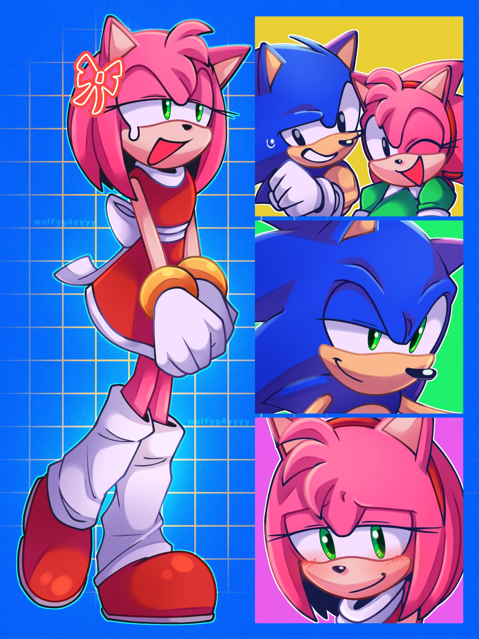 WølfyG4yyyy on X: I love sonamy!1!11! #SonicTheHedeghog #Sonamy