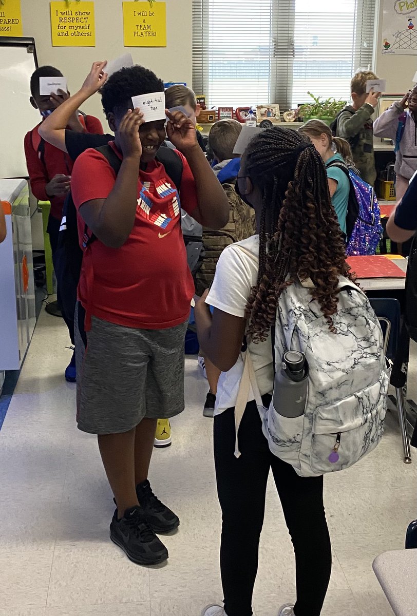 AmandaBoboQuick's tweet photo. Ending the week with a game of “Vocabulary Headbands” @MMISWarriors @danielevansplc @KimBrittonEdu https://t.co/dTi0mLREXI