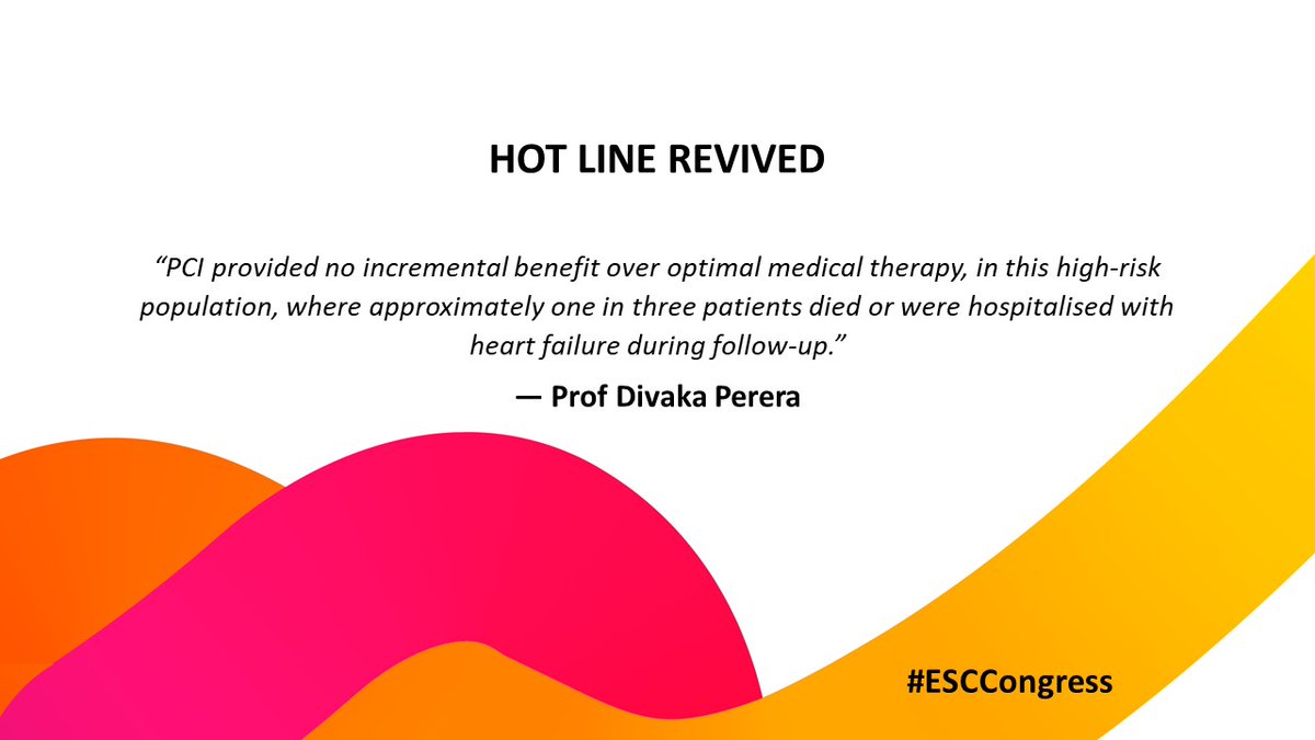 ESCardioNews's tweet photo. #CoronaryStenting does not benefit patients with severe left #VentricularDysfunction https://t.co/t2OGZmA27g
#ESCCongress #PCI #HeartFailure https://t.co/oWA8dHOX9S