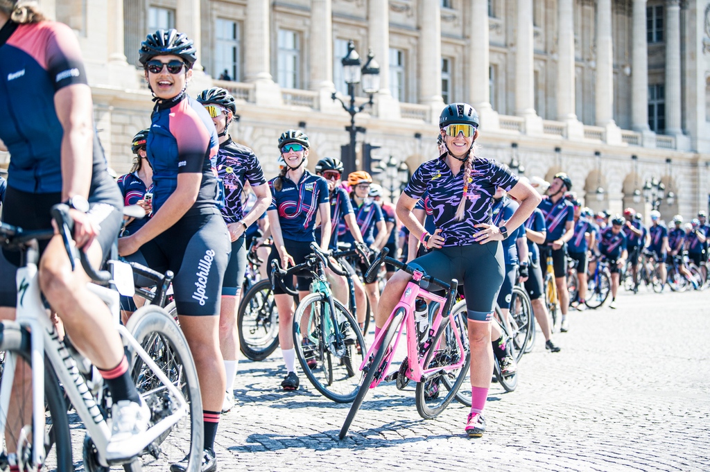 Hotchillee's tweet photo. We still can't believe that we rode the closed course of @letourfemmes after an epic three days riding from London-Paris. Have you booked your spot on the 2023 event yet? It's going to be even better! https://t.co/i9LkqjiJsC