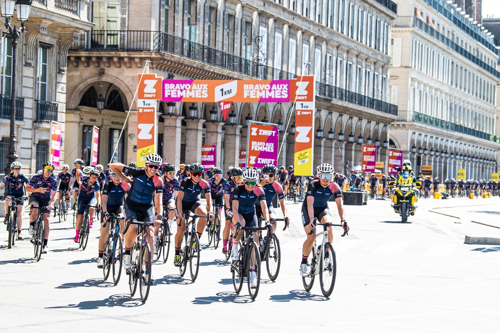 Hotchillee's tweet photo. We still can't believe that we rode the closed course of @letourfemmes after an epic three days riding from London-Paris. Have you booked your spot on the 2023 event yet? It's going to be even better! https://t.co/i9LkqjiJsC