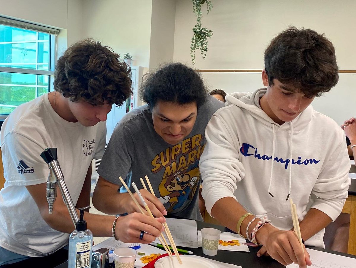 LittlejohnAPES's tweet photo. AP &amp; IB Env Sci students learned about the “Tragedy of the Commons” by fishing for their families (goldfish crackers &amp; chopsticks). Round 1 was every person for themselves; Round 2 they strategized how to meet their needs without sacrificing the future. #FHSRaccoons @FHSRaccoons https://t.co/RBbvBeMVOL