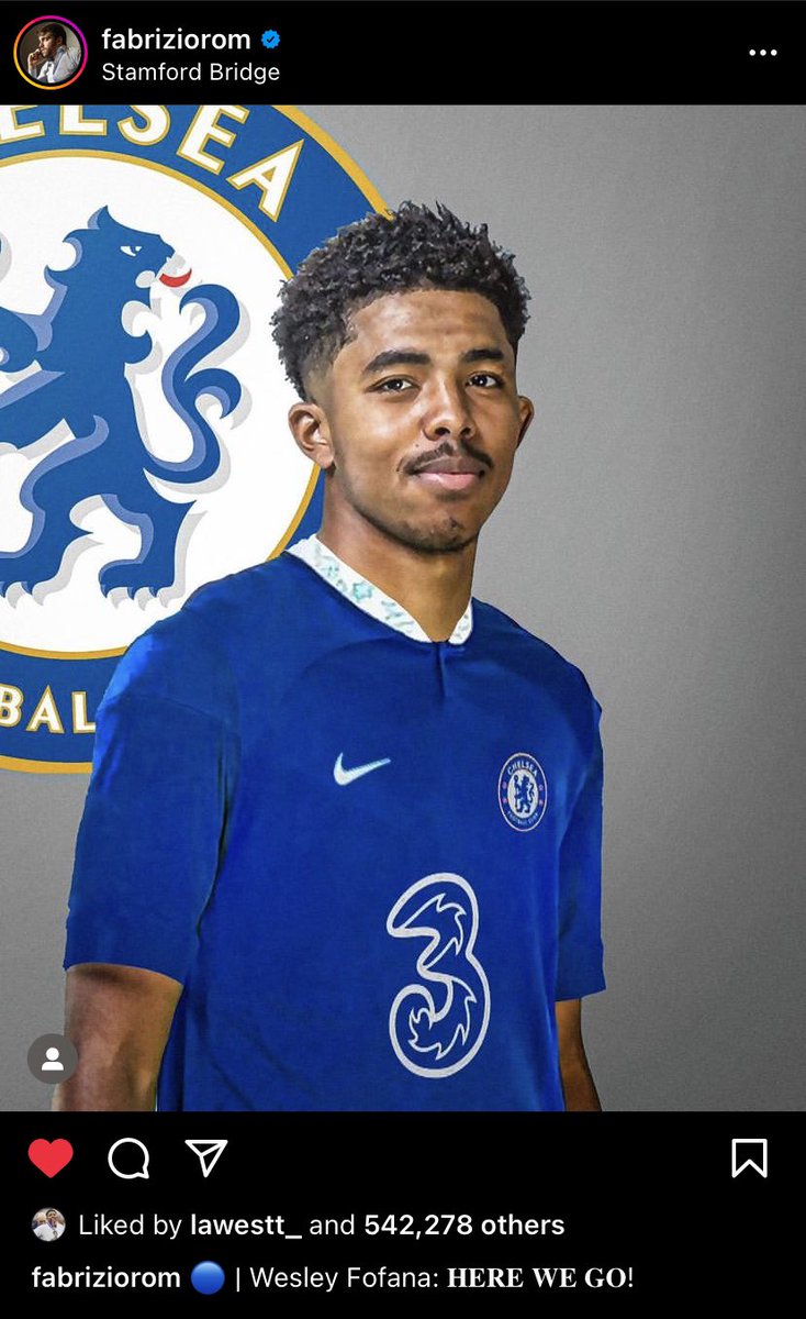 CFCPys's tweet photo. Wesley Fofana approves, here we go @FabrizioRomano 🔵 🇫🇷 https://t.co/9UaAqlJxMb