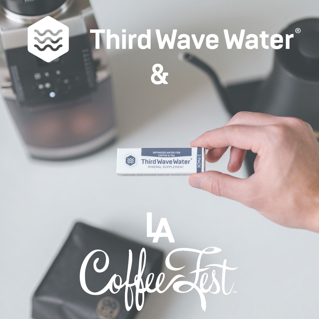 thirdwavewater's tweet photo. If you’re going to LA Coffee Fest, be sure to check your grab bag for a little gift from us to you 😉
#coffeefest #thirdwavewater #waterforcoffee #coffee #specialtycoffee #la #losangeles #festival https://t.co/sC2TuvBphD https://t.co/MjFHfvakMW