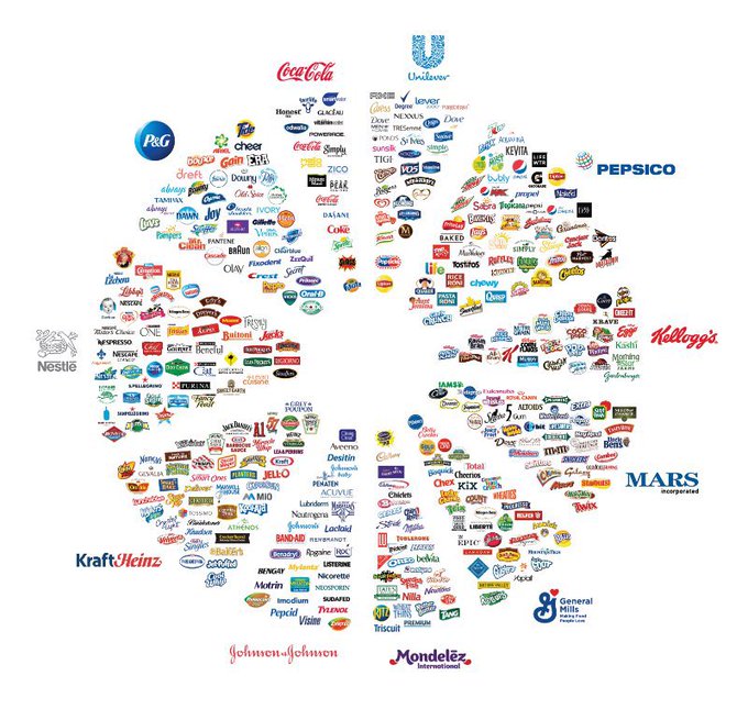 karimanesr's tweet photo. Estas 11 empresas controlan el 70% de los alimentos procesados que usted come en cualquier parte del mundo.
Todas tienen intereses en otra industria muy interesada en que haya gente enferma para vender sus productos.
Su salud es su mayor tesoro, protejala. https://t.co/LVIq4vUCkO