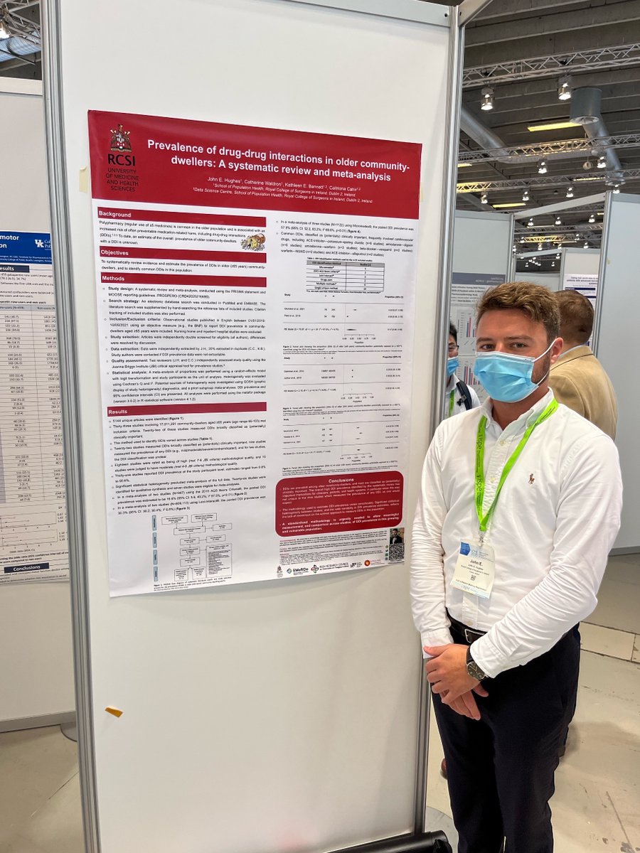 Grateful for the opportunity to present my PhD research on #DrugInteractions at #ICPE22. Received lots of interest &amp; positive feedback!

#Pharmacoepi #ICPE2022 #SystematicReview #EpiTwitter #RxTwitter #RStats #LoveIrishResearch <a href="/IrishResearch/">We are now Research Ireland</a> <a href="/EmergeIRL/">EMERGE</a> <a href="/SPHeREprogramme/">SPHeRE</a>