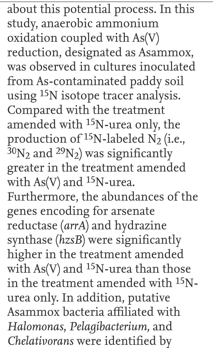 msmjetten's tweet photo. Anaerobic ammonium oxidation coupled to #arsenate reduction, a novel biogeochemical process observed in arsenic-contaminated paddy soil #anammox
https://t.co/Aw1AhToWZo https://t.co/HSjwkCgC9d