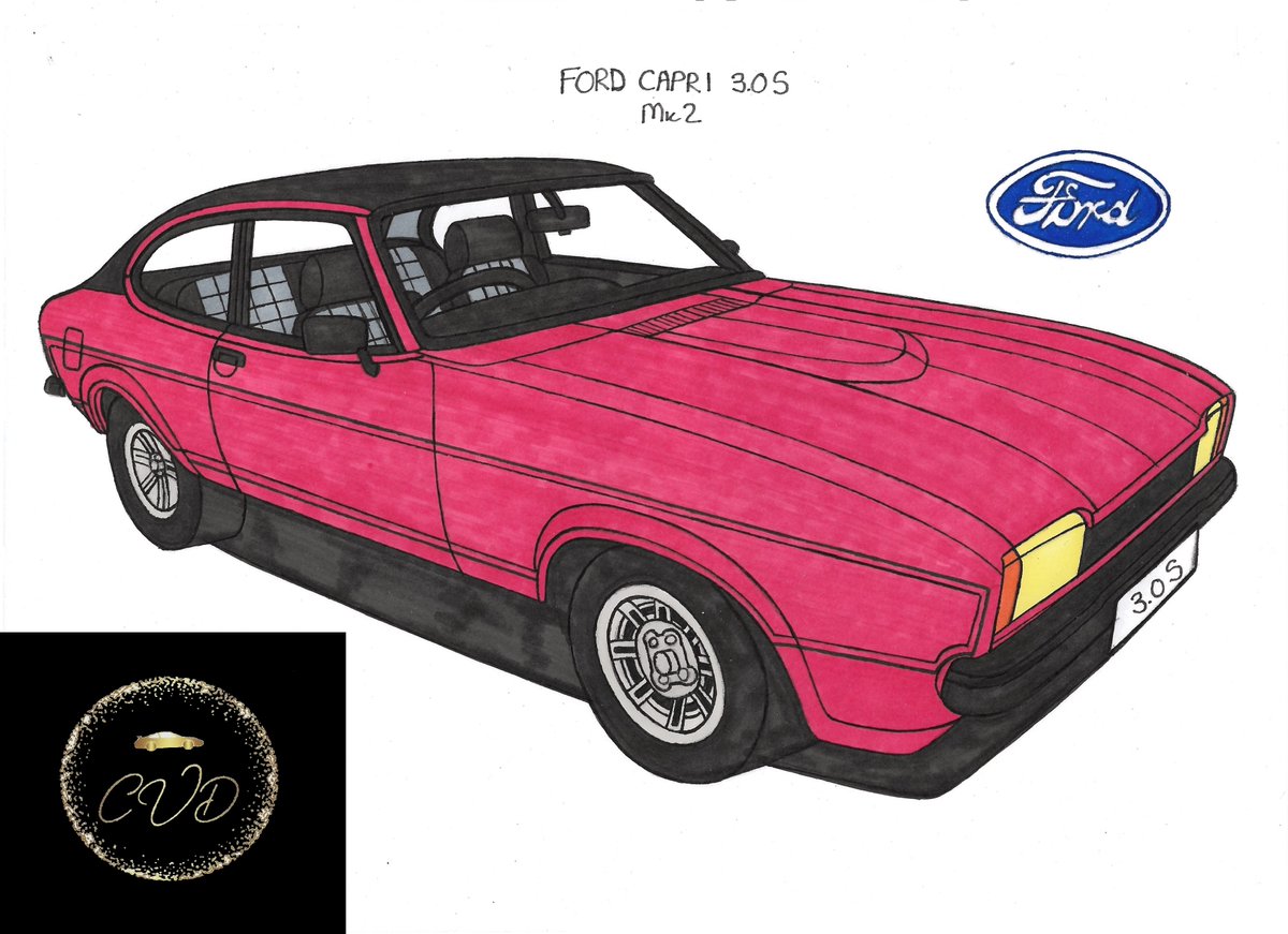 CustomCvd's tweet photo. Hi all, the second of todays drawings in my all new series Mainstream Coupes 1953-2003, is the first refresh of the iconic Capri line. #fordcarsuk #fordcapri #fordcaprimk2 #fordcapri30s #fordcars https://t.co/EHZQsncZOh