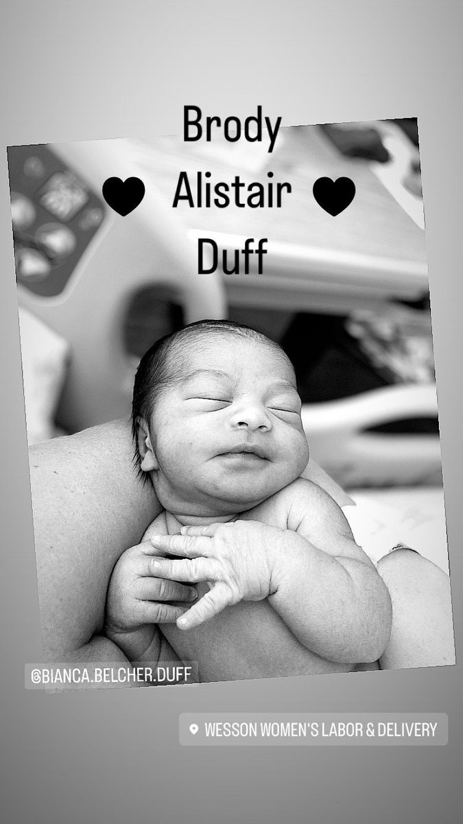 JessDuff40's tweet photo. Introducing Brody Alistair Duff, weighing in at 7lbs 3oz, standing 18.5” tall, and ready to take on the world https://t.co/tEoDUV7RxP