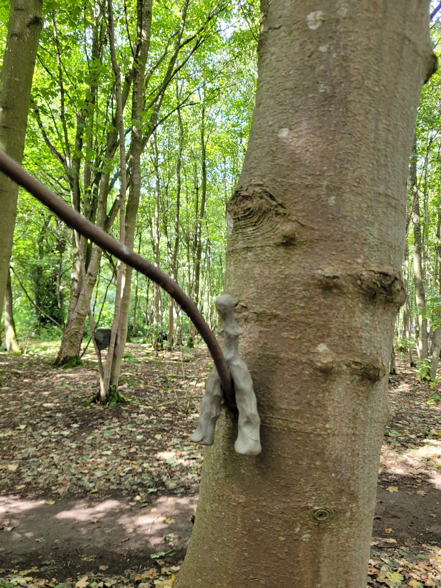 Yogle83's tweet photo. Great fun at the @TraceyEmin inspired sculpture class @jupiterartland festival. Now installed in the woods! 🤣 @_JupiterRising #jupiterrising https://t.co/048DMUCV8T