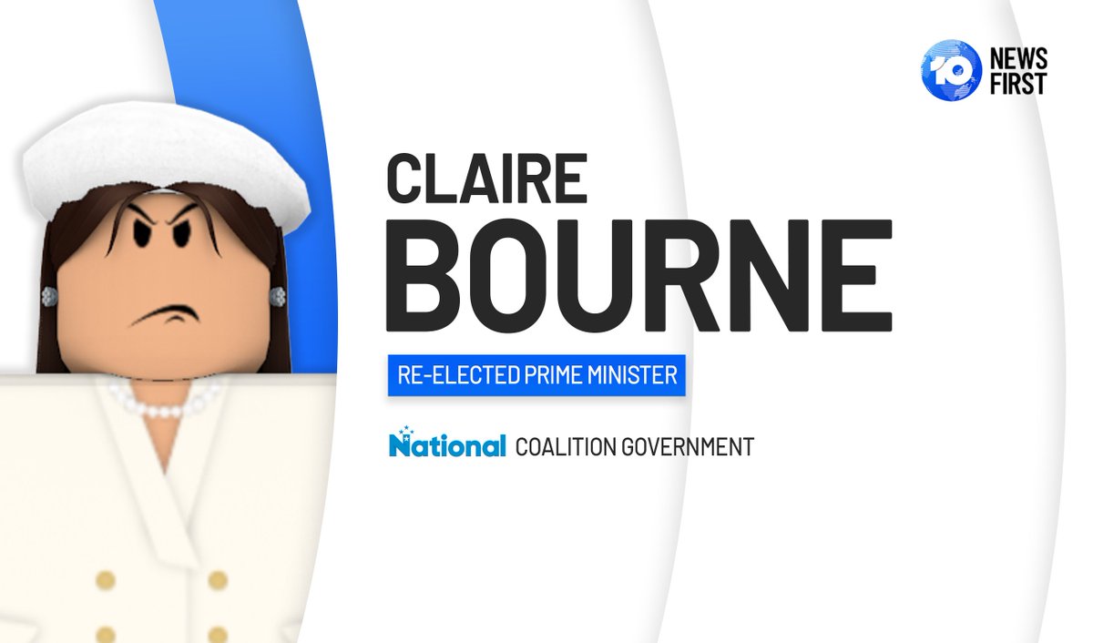 BREAKING NEWS: Claire Bourne has been re-elected Prime Minister.

#10rblx | 🇳🇿