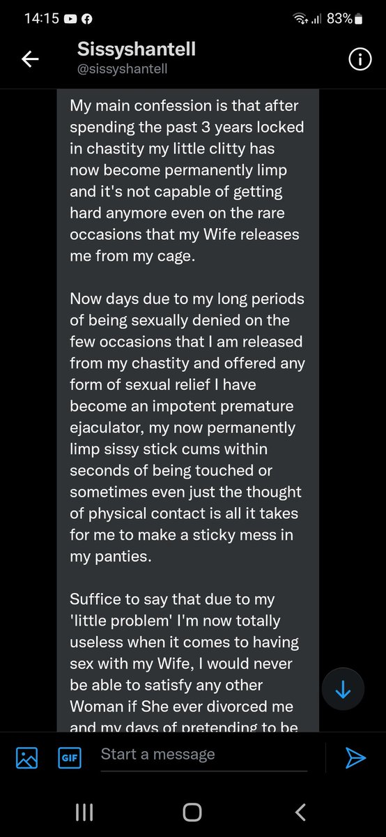 ConfessSissy's tweet photo. Confession by  @sissyshantellwho is now useless to her wife 

❤&amp;🔄 appreciated 
#sissy #Confesion #sissyconfesion https://t.co/qCOjzUxIfZ