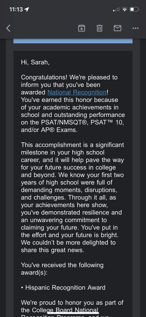 sarahehler43's tweet photo. Happy to announce that @CollegeBoard has awarded me the Hispanic Recognition Award for my high school academic achievements!
So blessed and thankful!!
#RDT #GHHS #GoTides https://t.co/JFNUwZvcNl