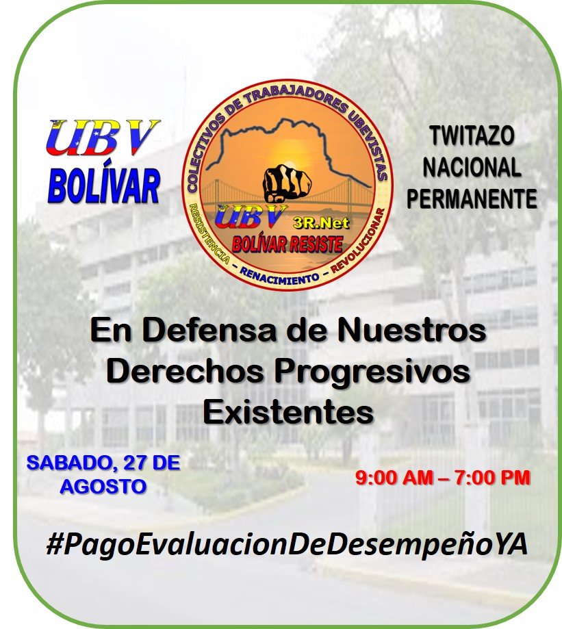GinetteMF's tweet photo. Reclamar y defender los derechos es deber revolucionario...
#PagoEvaluacionDeDesempeñoYa https://t.co/36JxbSU4oV