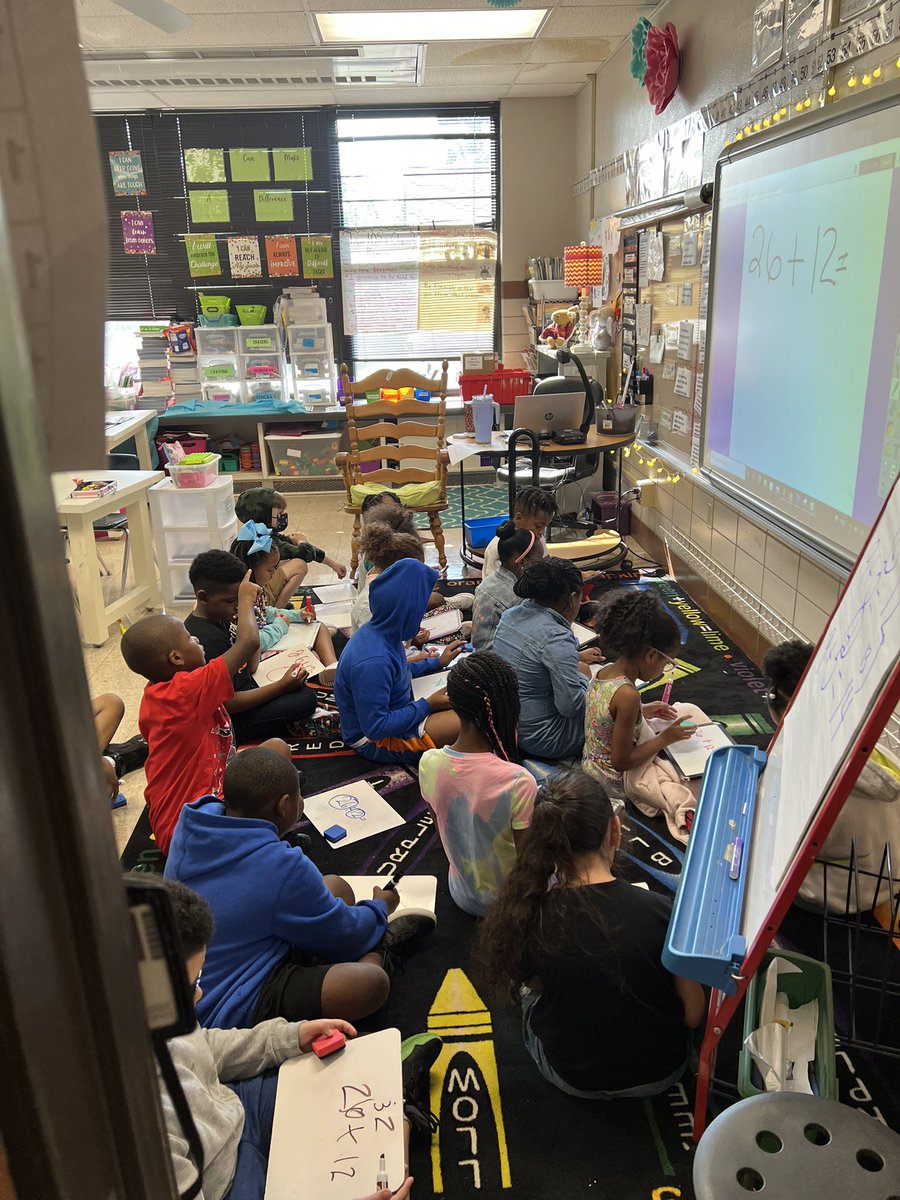 We dove right into number talks and sharing strategies the first week! I love to see how every child solves a problem differently. ❤️ #teachertwitter #iteachmath <a href="/BuderElementary/">BuderElementary</a>