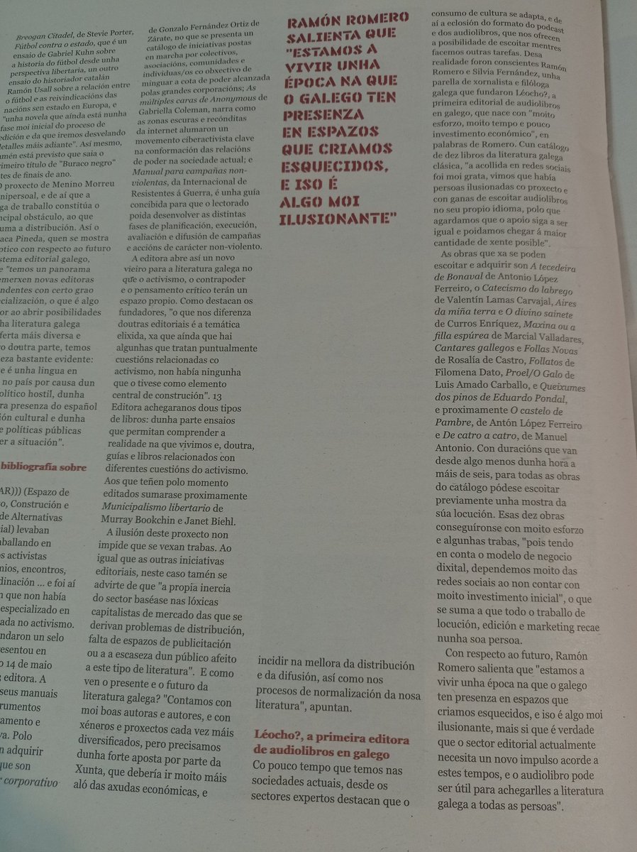 leochoaudio's tweet photo. Por fin temos no noso poder o Sermos Galiza! Reiteramos o noso agradecemento a @lecturafilia e ao @NosDiario pola reportaxe! 
Un pracer compartir espazo con @MeninoMorreu, @nesperaeditora e 13 editora. Sorte a todas!
#audiolibros #galego #lectura https://t.co/9auYV3zY7Y