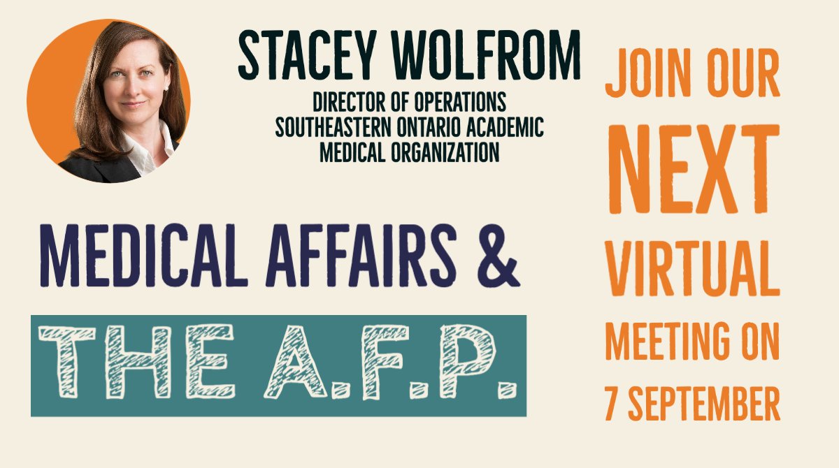 OMA_COP's tweet photo. Learn more about how #MedicalAffairs and the AFP group at @SEAMOKingston collaborate effectively at our next meeting on 7 September with Stacey Wolfrom
#medicalaffairs #academicmedicine #healthcare #ontario https://t.co/Bk7Byu4a4K