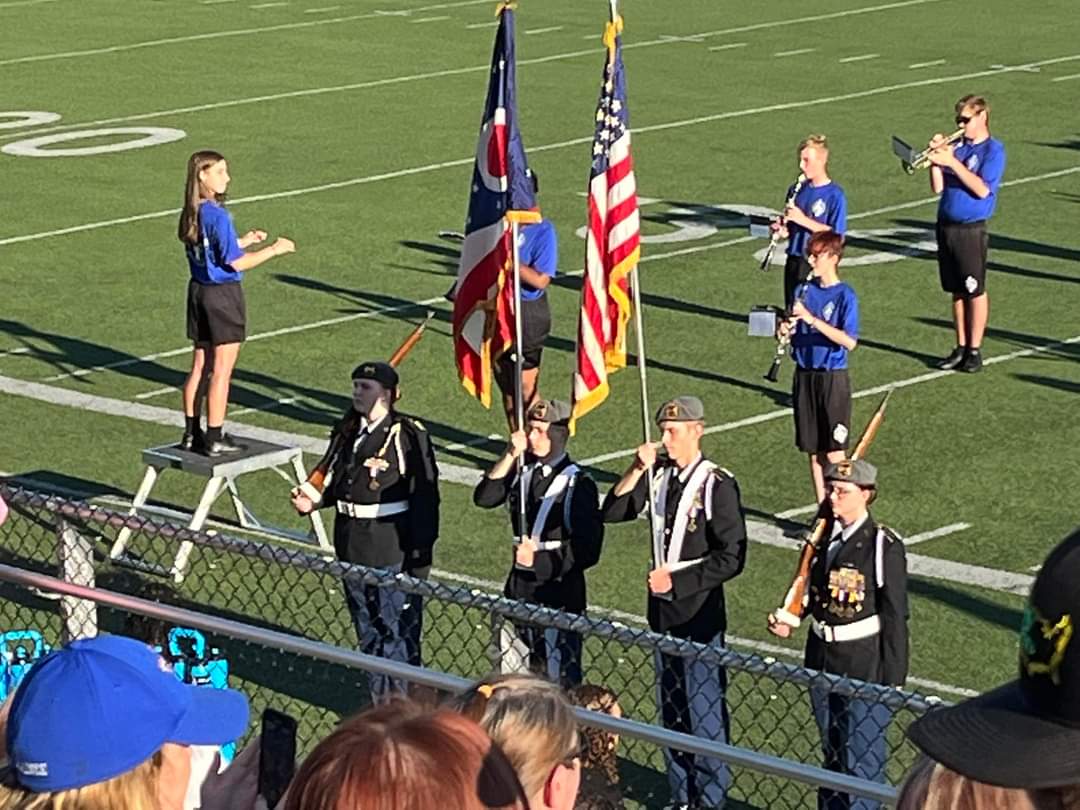 Presenting the colors, last night, at our first home game of the season!