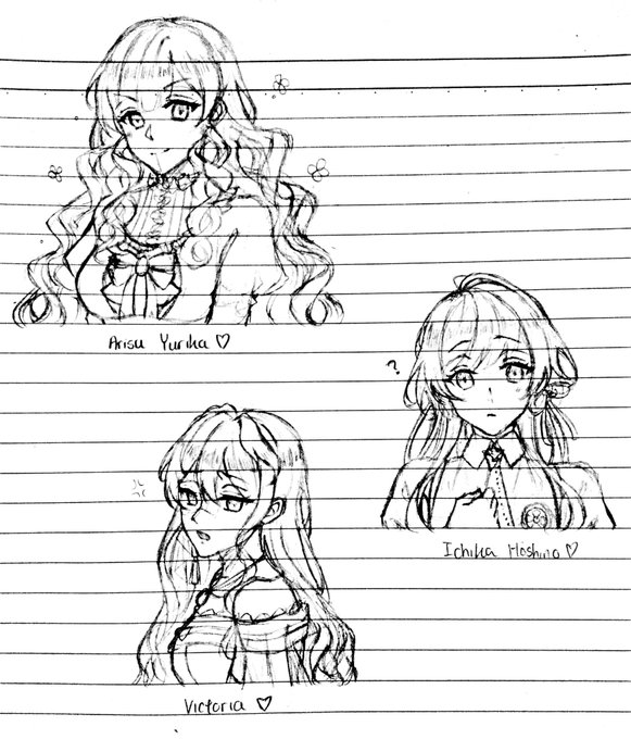 I was sketching some otome MCs/OCs the other day in my free time~ 
