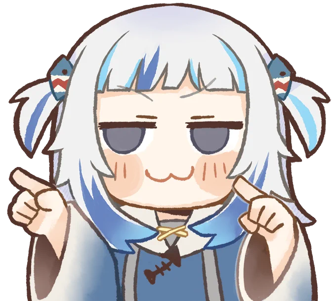 ぐらちゃんのニヤっとしたお顔とてもかわいい…!#gawrt #gawrgura #ホロぐら 