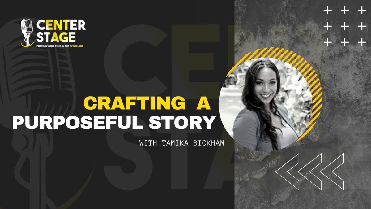 SpotlightLawyer's tweet photo. When creating a business, we all have a "Why"! Today, on Center Stage, brand expert @TamikaBickham explains how your purposeful story can drive your business: https://t.co/PiIcb9cyQ2 #smallbusinesstips #marketing https://t.co/dLgyF8nX49
