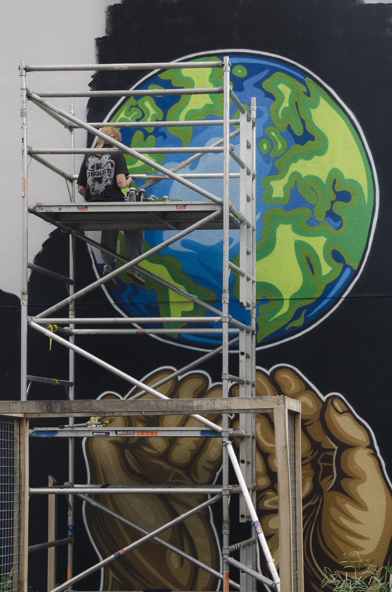 unifycreative_'s tweet photo. Another piece we have been working on this week with incredible local artist Vozie designed by Year 5 pupils @GPSCardiff ready for their return this September #oneworldonecommunity https://t.co/jiyxcpVgVT