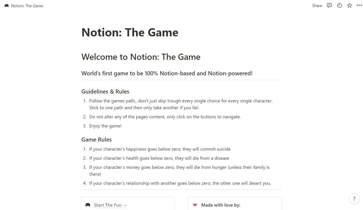 IAmPascio's tweet image. Next week, I'm launching Notion: The Game.

Worlds first story-based game built in Notion.

I'm super excited and would love to have a few guys run through the game and tell me what they think.

Drop a comment below if you're interested and I'll DM you.