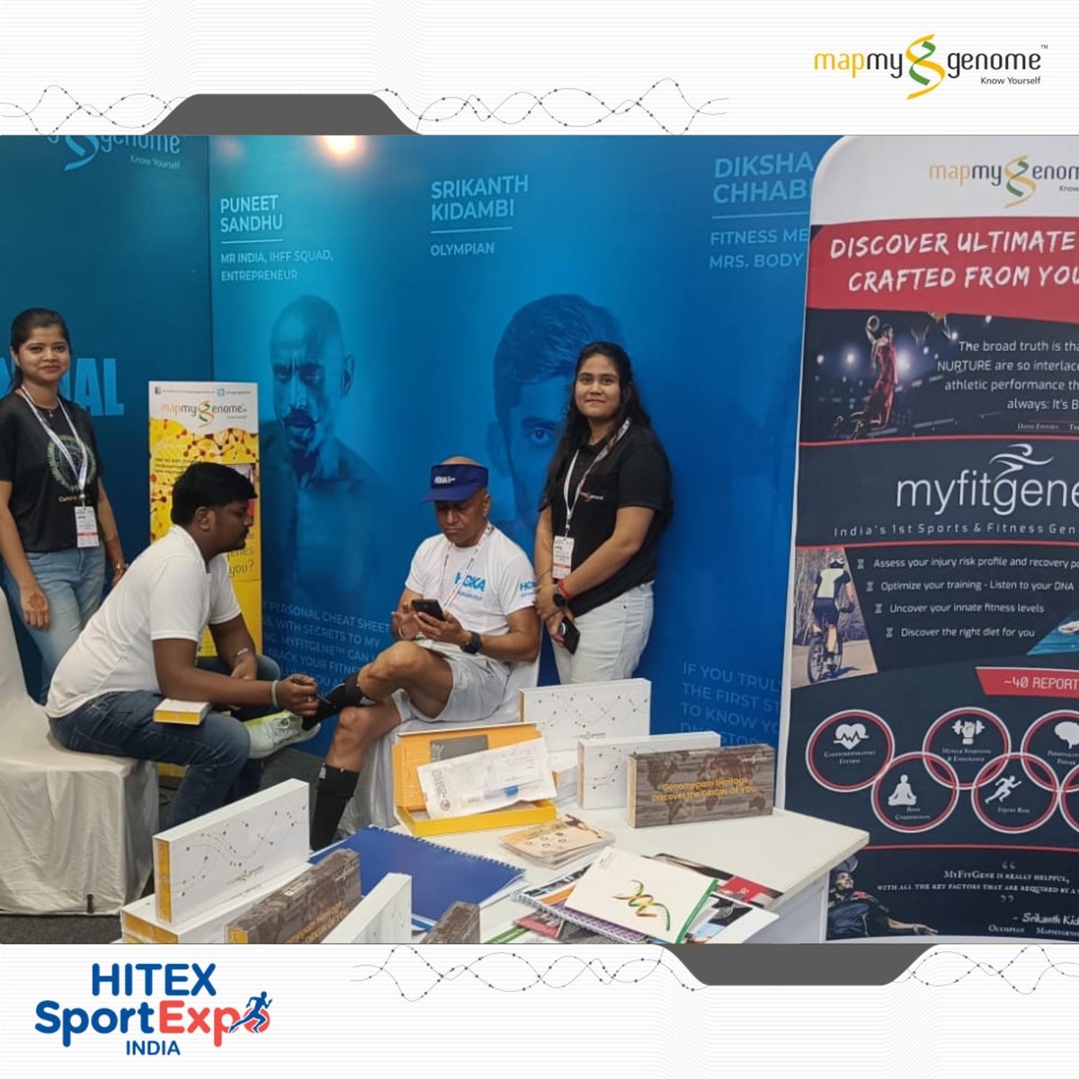 mapmygenome's tweet photo. Day 2 - Mapmygenome, at HITEX SportExpo #India's, Biggest Sports and Fitness Business Expo on 27 August.
#sportex #sportexpo #hitexexhibition #inauguralday #inauguration #sportexpohyderabad #sportexpoinhitex #india #genes #dna #personalgenomics #mapmygenome #knowyourself https://t.co/AdJQgoC1uv