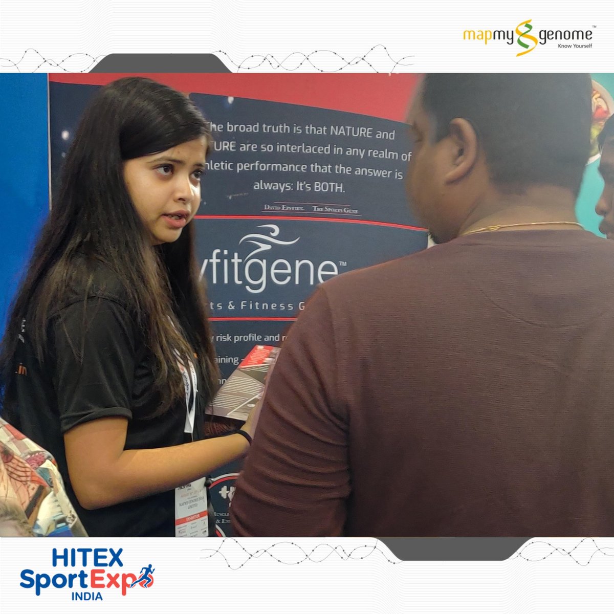 mapmygenome's tweet photo. Day 2 - Mapmygenome, at HITEX SportExpo #India's, Biggest Sports and Fitness Business Expo on 27 August.
#sportex #sportexpo #hitexexhibition #inauguralday #inauguration #sportexpohyderabad #sportexpoinhitex #india #genes #dna #personalgenomics #mapmygenome #knowyourself https://t.co/AdJQgoC1uv