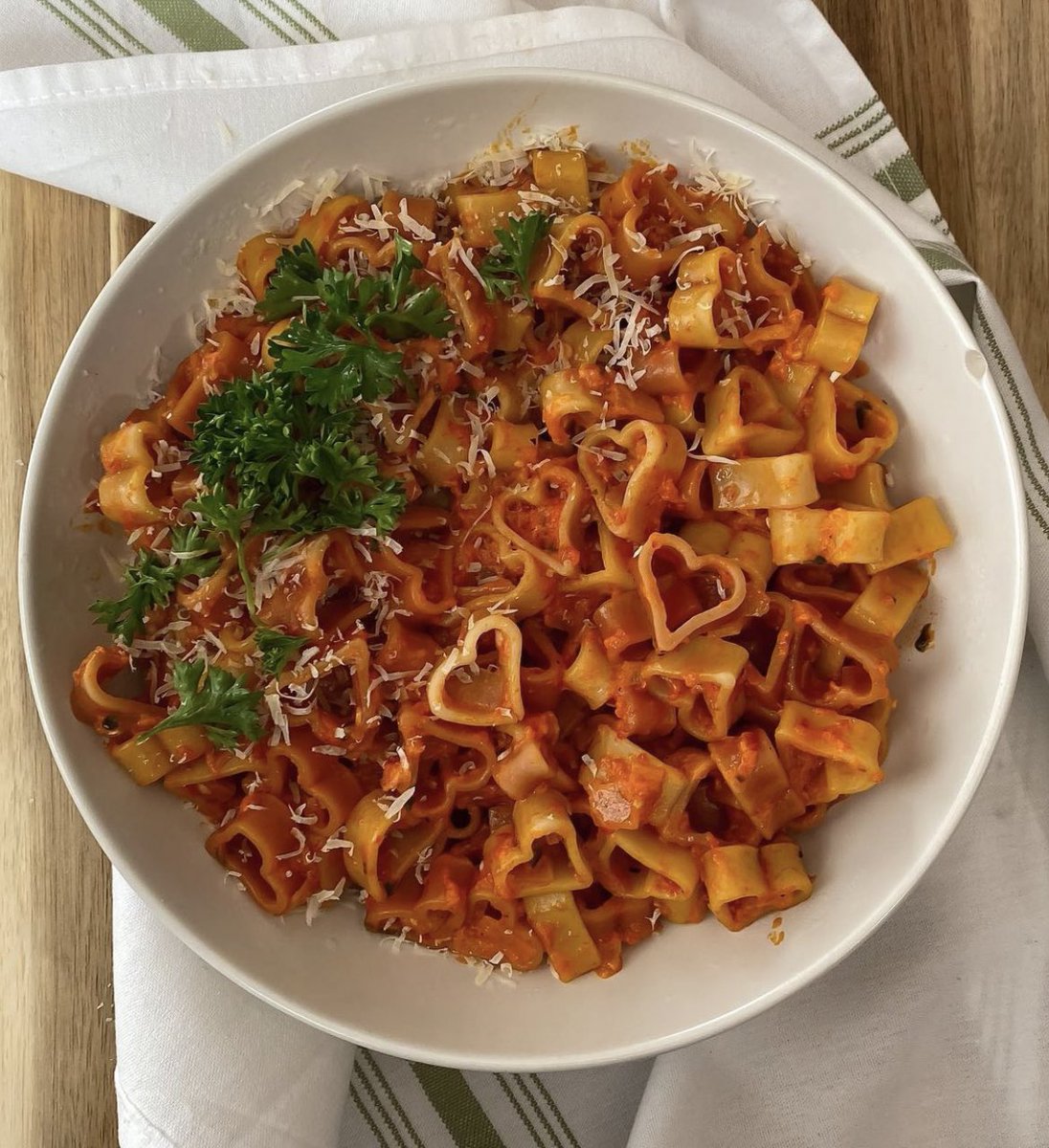 heart shaped pasta