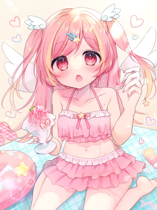#skeb #illustraion 「ひと口どうぞ」 