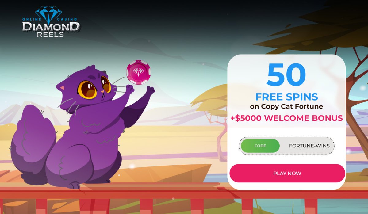 🔥 50 Free Spins - No Deposit Bonus at Diamond Reels Casino
➡️ bet-profit.com/freespins/50fs…
=====
✨ Successfully open a new gaming account in the Diamond Reels Casino and receive 50 No Deposit Free Spins on Copy Cat Fortune Slot.
Bonus code “FORTUNE-WINS”.
