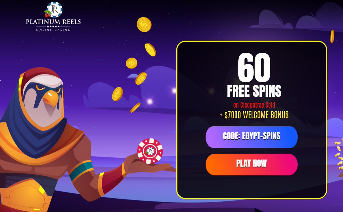 🎁 60 Free Spins - No Deposit Bonus at Platinum Reels Casino
➡️ bet-profit.com/freespins/60fs…
=====
✨ Successfully open a new gaming account in the Platinum Reels Casino and receive 60 No Deposit Free Spins on Cleopatra’s Gold Slot.
🍀 Bonus code “EGYPT-SPINS”.
