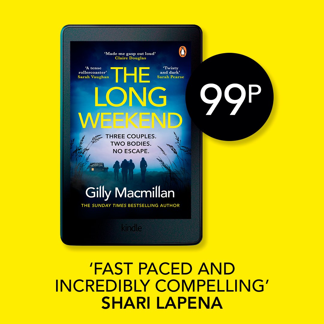 GillyMacmillan's tweet photo. UK friends! Can you think of a more appropriate treat for the Bank Holiday weekend? 😉 THE LONG WEEKEND is just 99p until the end of the month...

Available here: https://t.co/8HKegtGmSo
#TheLongWeekend
@centurybooksuk https://t.co/y8WPwBbCky