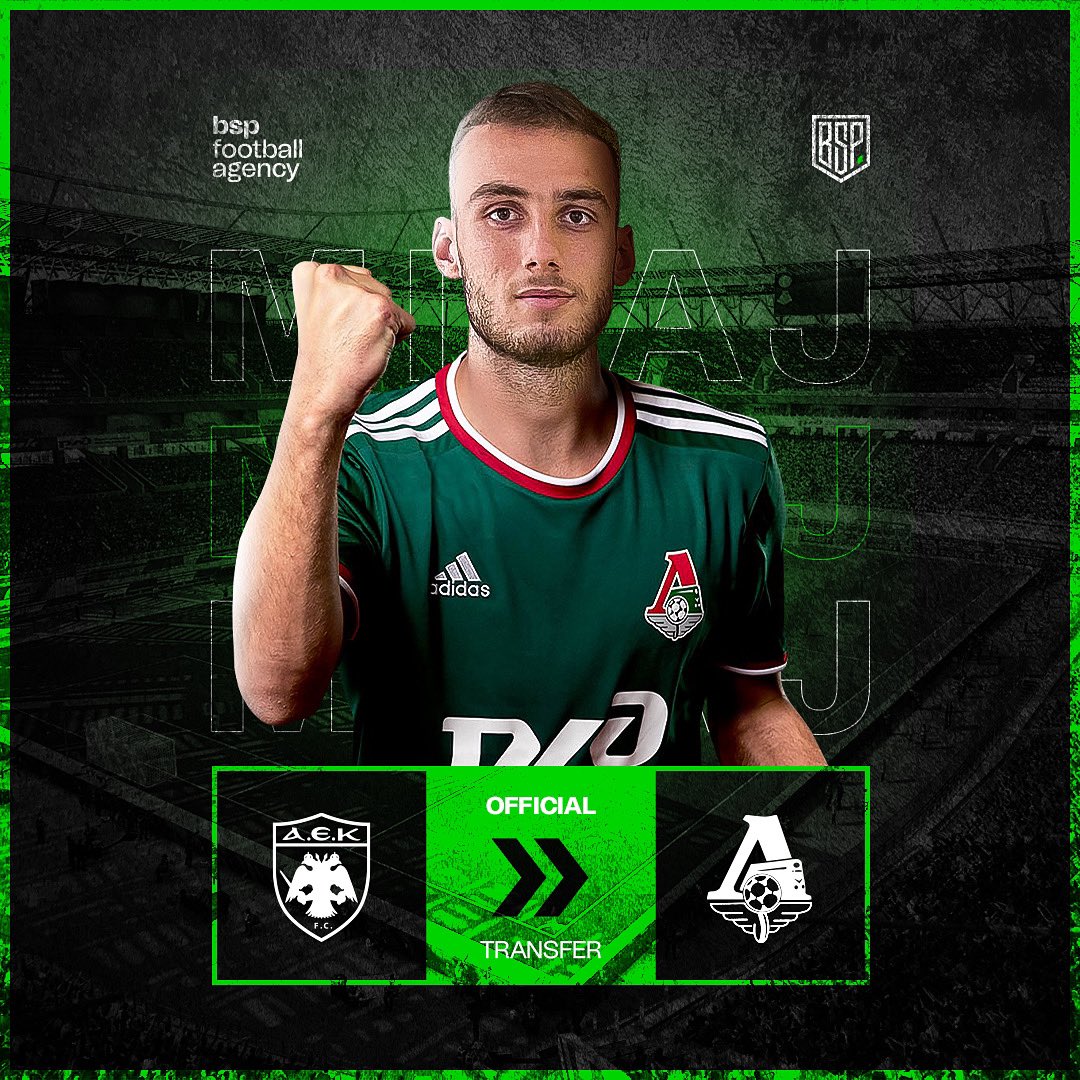 silviopagliari's tweet photo. #OfficialTransfer ⚡️
Mario Mitaj is a new player of Lokomotiv Moscow 📌
The international transfer from AEK ATHENE to the Russian club is official.
🍀 Good luck Mario.
@fclokomotiv @AEK_FC_OFFICIAL #InternationalTransfert #MarioMitaj #lokomotivemoscow #aekathens https://t.co/r0MGCexOyc