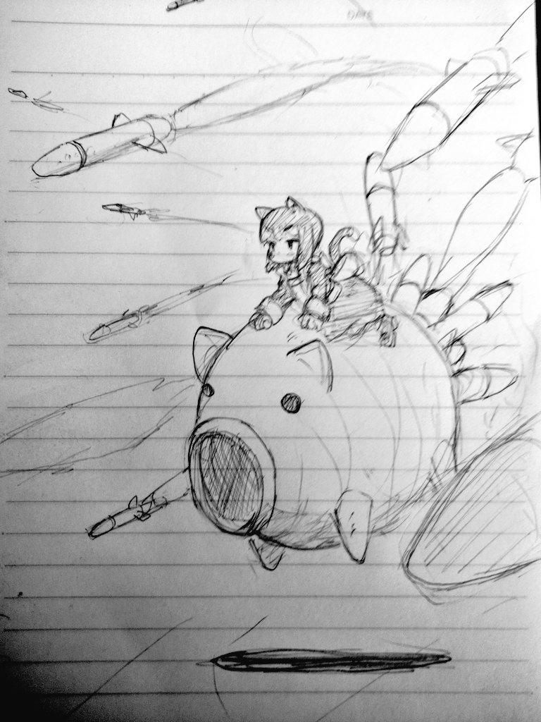 仕事の合間に描いてた 