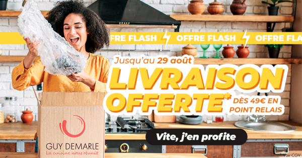laure_yah's tweet photo. ⚡ OFFRE FLASH - Livraison offerte en Point Relais
Dès 49€ d'achat sur la boutique en ligne Guy Demarle, profitez de la livraison offerte en Point Relais. Vite, l'offre prend fin lundi 29 août au soir !

C’e... #guydemarle https://t.co/uub9jfkXoQ https://t.co/cshAML3j1N