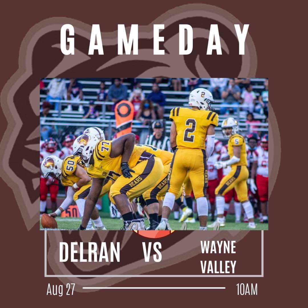 DELRANFOOTBALL's tweet photo. GAME DAY ‼️
DELRAN VS WAYNE VALLEY
10:30AM @ OCHS
PACK THE STANDS AND BE LOUD🐻‼️
#EFFORTBASED https://t.co/qVBcfwKKY1