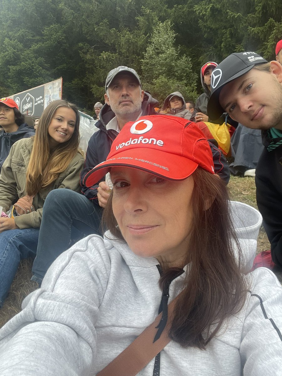 Vicky_Green1's tweet photo. This place is stunning #f1 #BelgianGP #f1fans bit of a split in our family #mercedesf1 #mclarenF1 I just like my retro cap! @katgreen__ who is going to take #f1pole https://t.co/Bi6glfhrrP