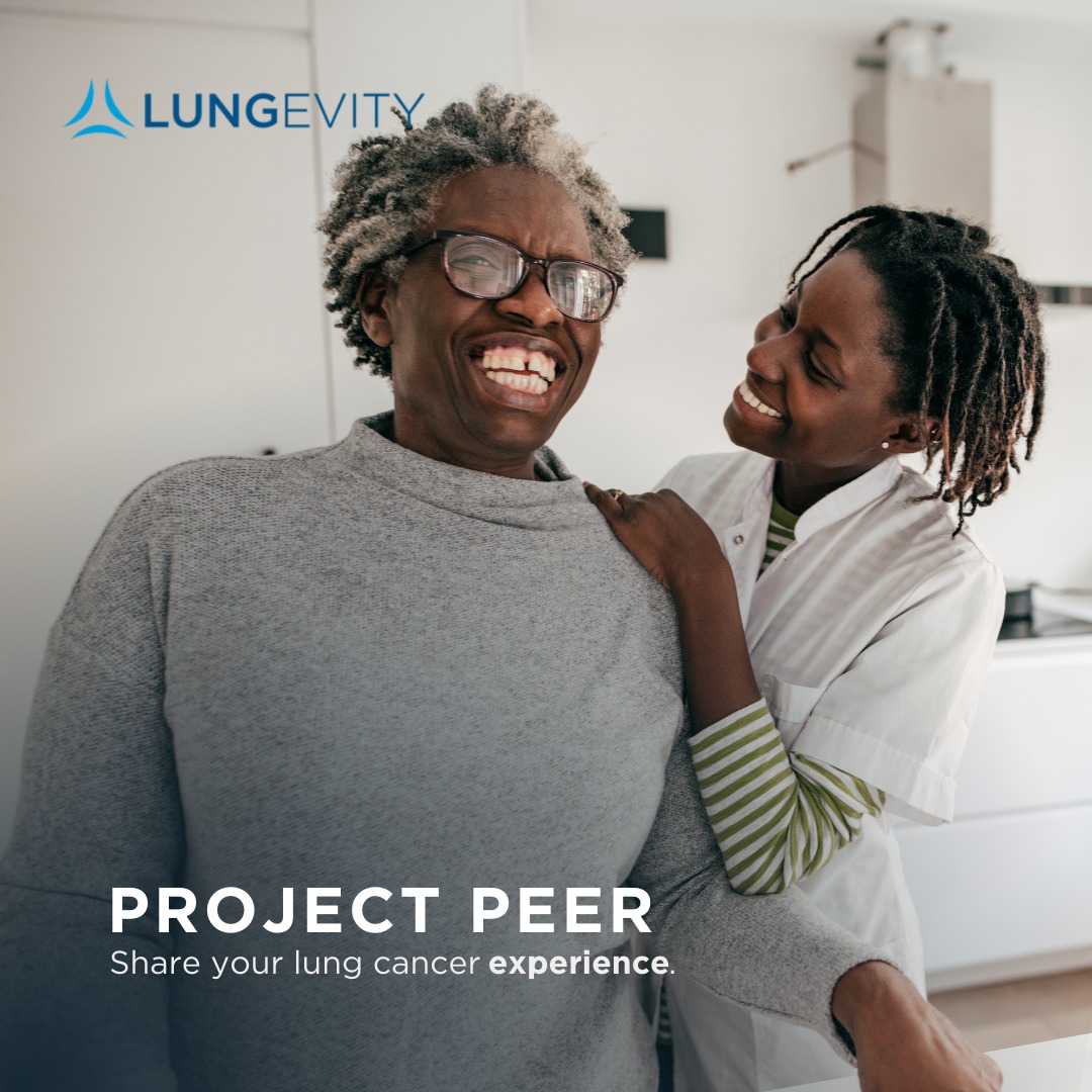 LUNGevity's tweet photo. Help LUNGevity and @US_FDA understand the #lungcancer patient/#caregiver experience better through Project PEER. Your perspective can help change the future of lung cancer! Sign up at https://t.co/IbU5kXWNm5 #LCSM #Caregiver #Patient  #projectpeer https://t.co/KB9vt3IPgf