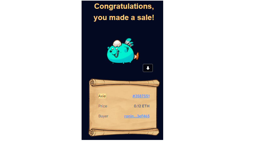 DamianAxie's tweet photo. @whumm_ @AxieInfinity wow congratulations. nice sale, especially with the scaly lunge here: D

my most expensive sale was for 0.12 eth

I have quite a lot of scaly lunge in my collection and most of them are virgins and they are very unique and for this price this guy could buy almost all of them:D https://t.co/rPMeiWwjHq
