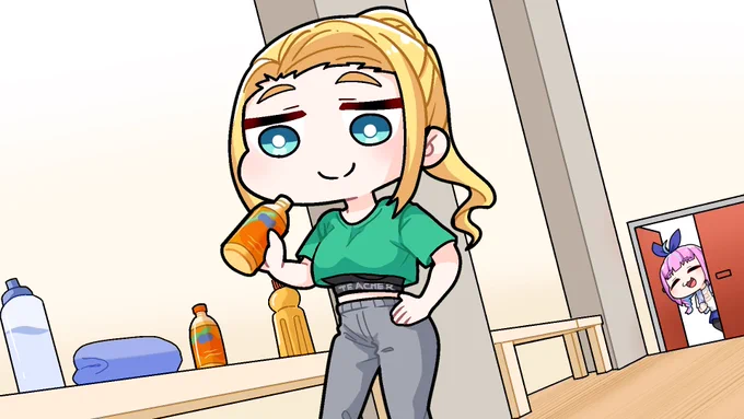 ダンスの先生の飲み物を間違えて飲んでしまう あくたん#あくあーと #TOWART  #ほしまちぎゃらりー 