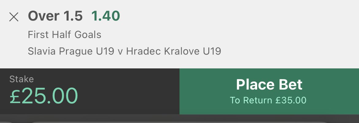 Mr_Footy_Tips's tweet photo. Inplay Challenge - £100 Target

Bet 1 - Czech Republic 🇨🇿 

Over 1.5 FH goals

£25 returns £35

Hit ❤️ if you’re following https://t.co/eav8DuMx8m
