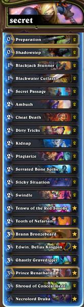 MonosBzh's tweet photo. Hello guyz, just wanted to show a viable deck I made that works really well in the ladder : secret rogue (went back to top100 while testing the deck, then came back to rank 36 with it), more info + code in comments 👍
@neon31HS @HSTopDecks @sharehscom https://t.co/b6MEMbTdnJ