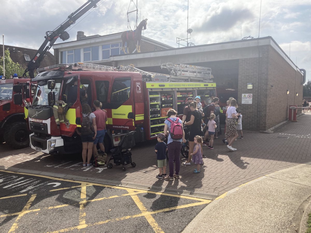 Crowborough Fire Station Open Day in full swing. ⁦<a href="/EastSussexFRS/">East Sussex FRS</a>⁩