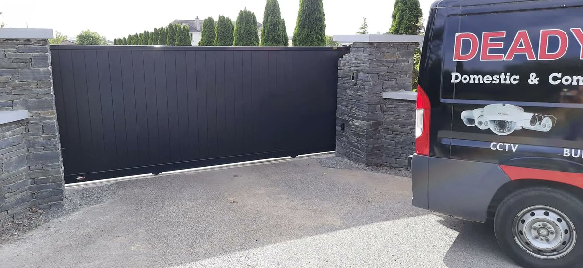 DeadySecurity's tweet photo. Recent job finished of a DEA sliding gate with all the correct safety devices in place. 
Please visit 
https://t.co/S6GdnurpWM for all your security needs including CCTV and INTRUDER ALARMS https://t.co/QfBZ2z3cY1