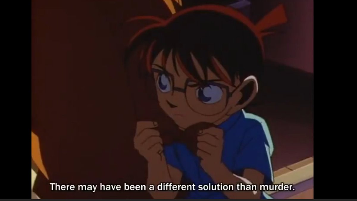 jatin_zadoo's tweet photo. #DetectiveConan
#Episode249

The episode tells us to find a different solution to our problems.

You will regret the decision.

This line is great.

" My Life would have taken a different turn had I done that "

#anime
#lines https://t.co/J1h0p2pCMO